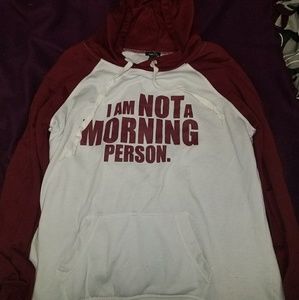 I'm not a morning person maroon hoodie
